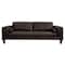 Armen Living Wynne Contemporary Sofa in Genuine Espresso Leather with Brown Wood Legs LCWY3BROWN - alternate 1